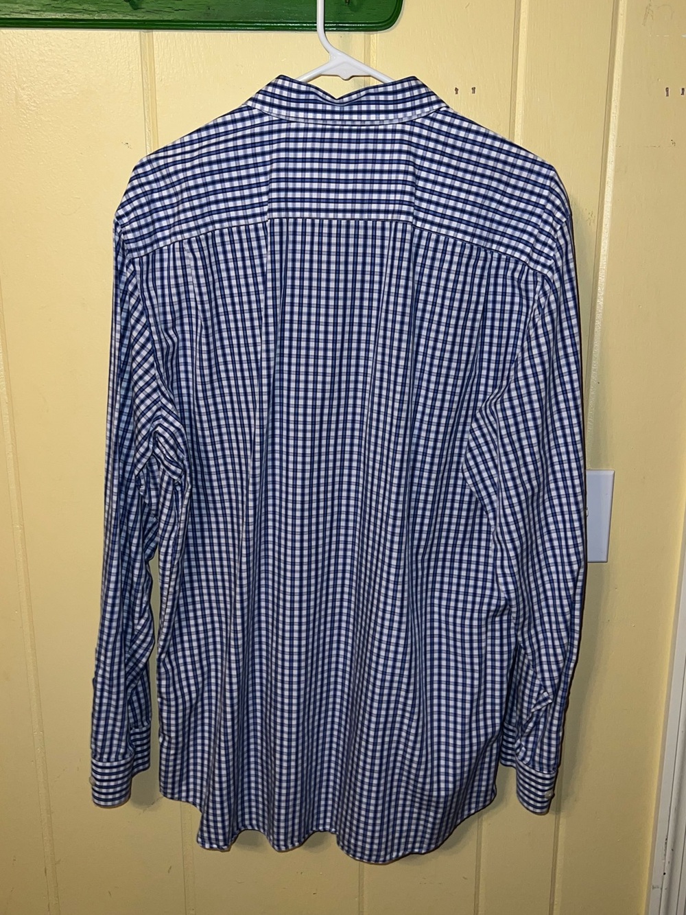 Banana Republic Gingham Classic Blue White Preppy Button Up Shirt Size XL - Picture 4 of 10